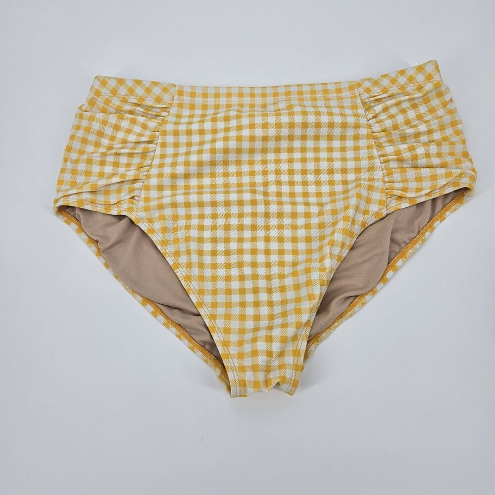 Old Navy Gingham High Waist Bikini Bottoms 1X
